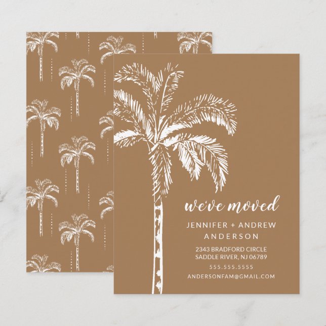 Anúncio de Movimentação da Árvore Palm Moderna (Frente/Verso)