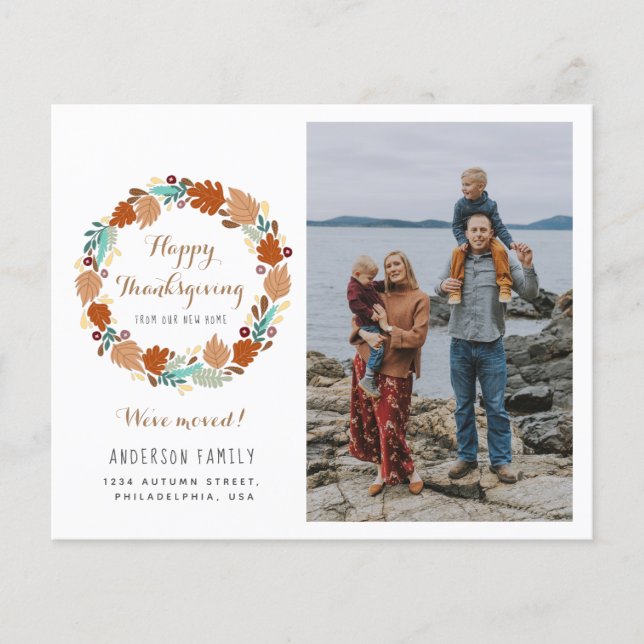 Anúncio de Movimentação da Rua de Ação de Graças d (Frente)