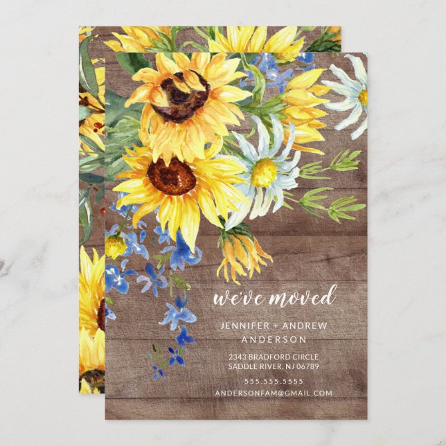 Anúncio de Movimentação de Buquês de Girassol do P (Frente/Verso)