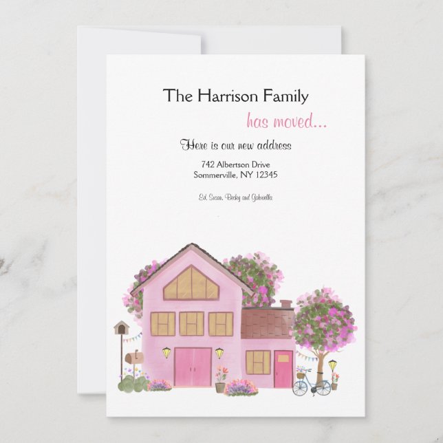 Anúncio de Movimentação de Casa Pintada à Mão (Frente)