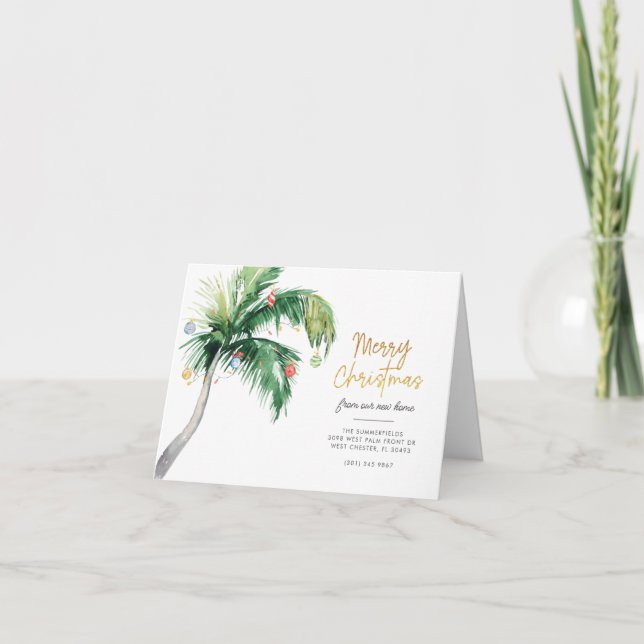 Anúncio de Movimentação de Natal da Árvore de Palm (Frente)