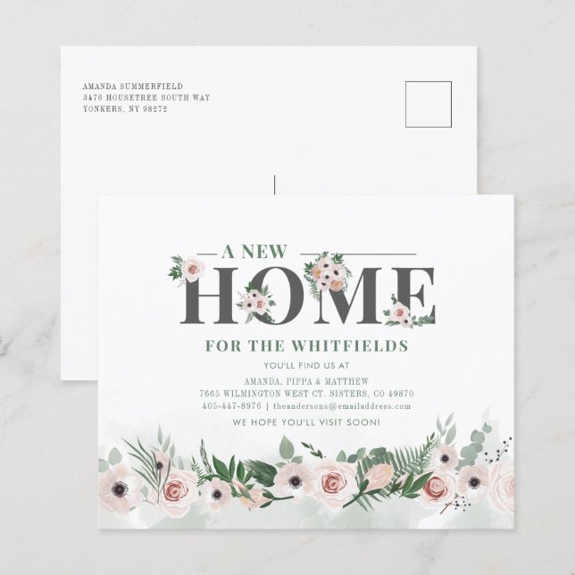 Anúncio de Movimentação de Novo Endereço Doméstico (Frente/Verso)