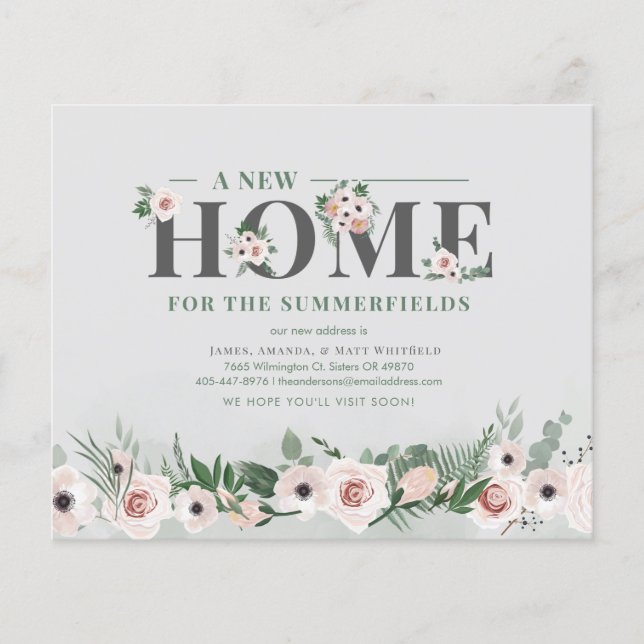 Anúncio de Movimentação de Novo Endereço Doméstico (Frente)