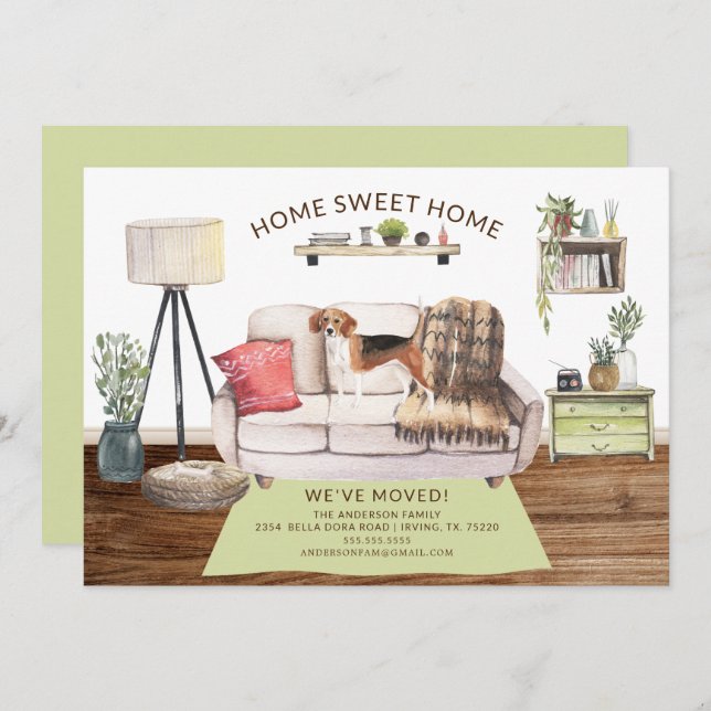 Anúncio de Movimentação do Cachorro Beagle (Frente/Verso)