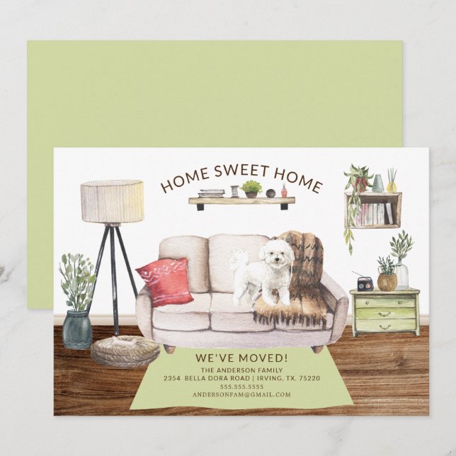 Anúncio de Movimentação do Cachorro Bichon Frise (Frente/Verso)