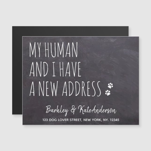 Anúncio de Movimentação do Cachorro de Novo Endere (Frente/Verso)