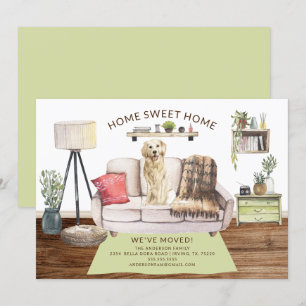 Anúncio de Movimentação do Cachorro do Retriever d