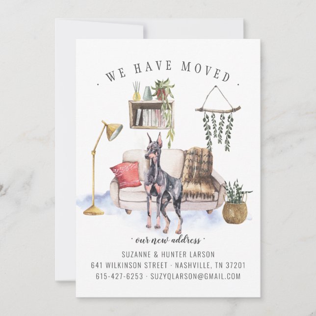 Anúncio de Movimentação do Doberman Pinscher (Frente)