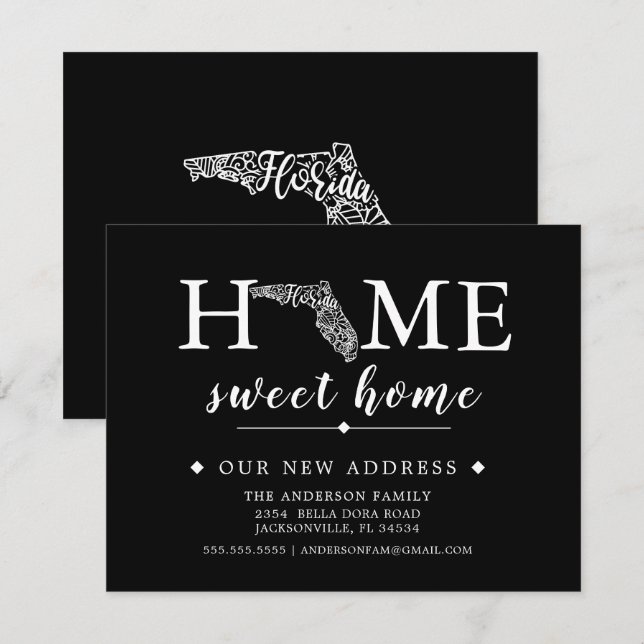 Anúncio de Movimentação do FLORIDA de Cor Editável (Frente/Verso)