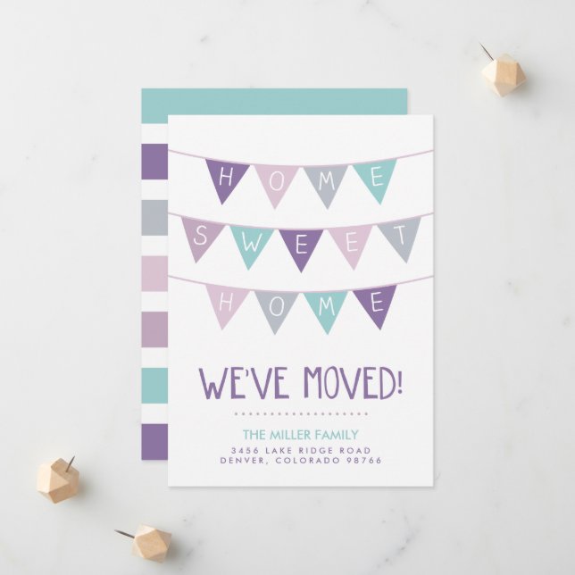 Anúncio de Movimentação do Home Sweet Home Bunting (Frente/Verso In Situ)