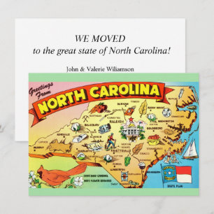Anúncio de Movimentação do Mapa da Carolina do Nor