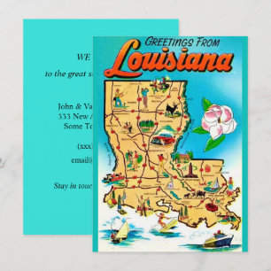 Anúncio de Movimentação do Mapa da Vintage Louisia