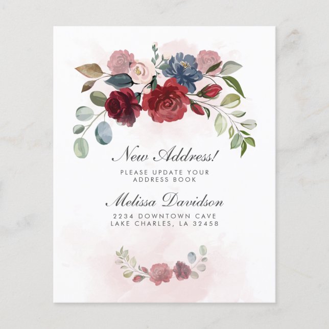 Anúncio de Movimentação Floral de Novo Endereço de (Frente)