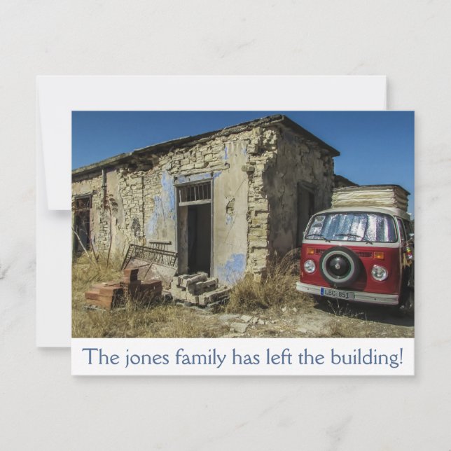 Anúncio De Movimento Da Casa E Van Dilapidado (Frente)