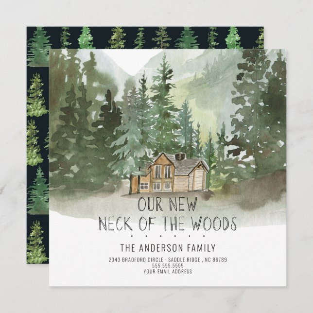 Anúncio de Movimento da Montanha Woods (Frente/Verso)