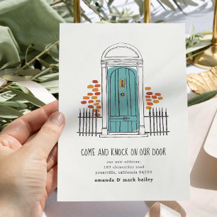 Anúncio de movimento da porta azul