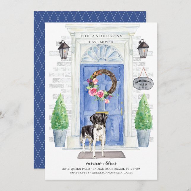 Anúncio de movimento da porta frontal de esfaquead (Frente/Verso)