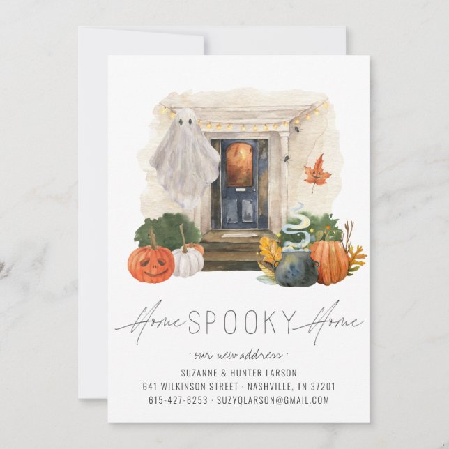 Anúncio de movimento da porta frontal do Halloween (Frente)