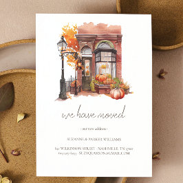 Anúncio de movimento da porta frontal do outono