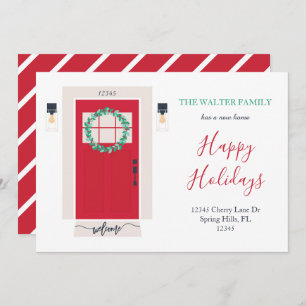 Anúncio de movimento da porta frontal vermelho