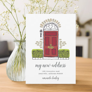 Anúncio de movimento da porta vermelha