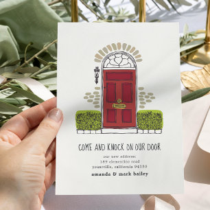 Anúncio de movimento da porta vermelha