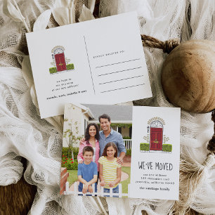 Anúncio de movimento da porta vermelha