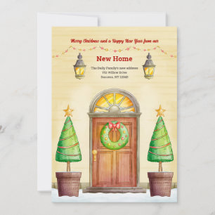 Anúncio de movimento de férias na porta frontal