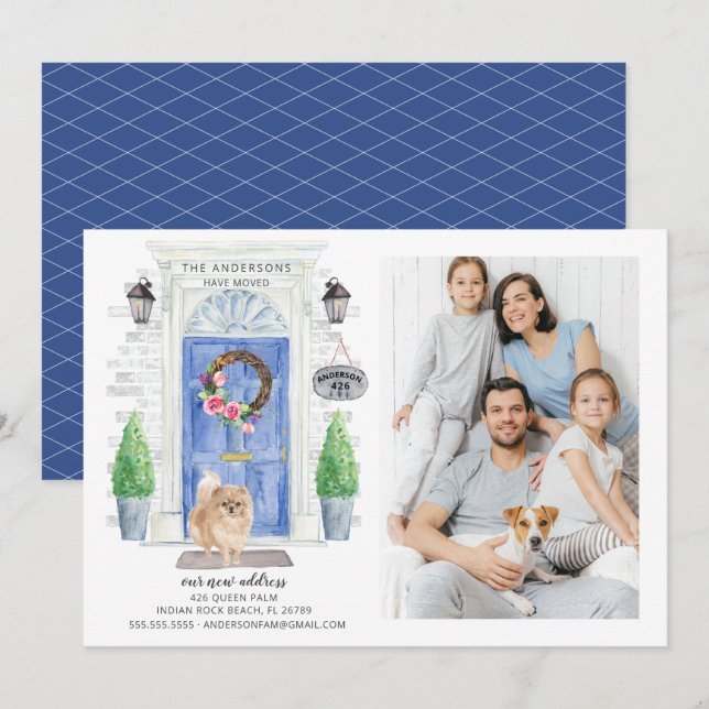 Anúncio de movimento de fotos na porta frontal da  (Frente/Verso)