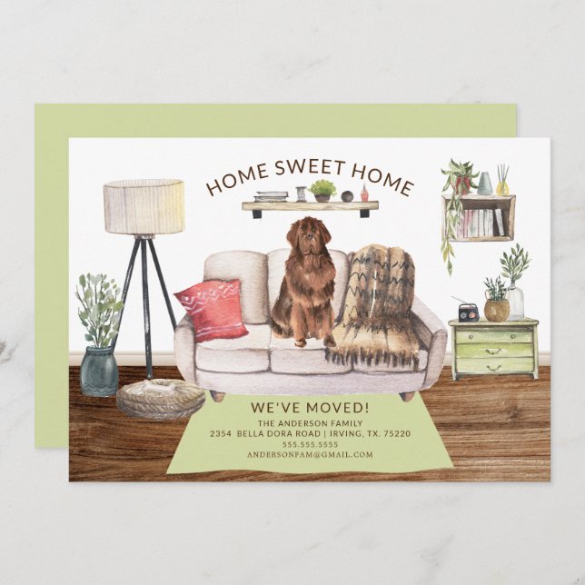 Anúncio de Movimento do Cão da Terra Nova (Frente/Verso)