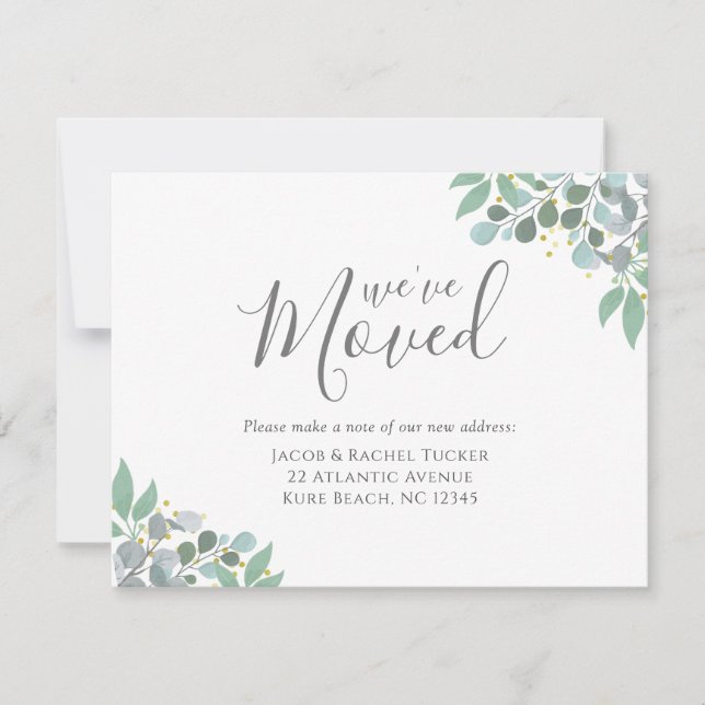 Anúncio de Movimento Eucalyptus Azul Elegante (Frente)