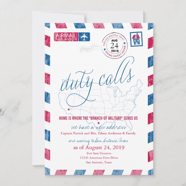 Anúncio de Movimento Militar Fort Sam Houston (Frente)