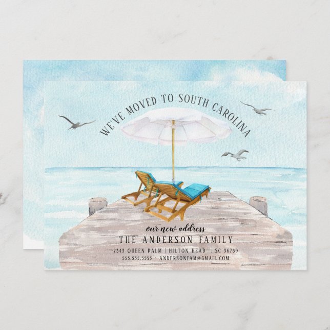 Anúncio de movimento no mar tropical (Frente/Verso)