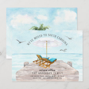 Anúncio de movimento no mar tropical