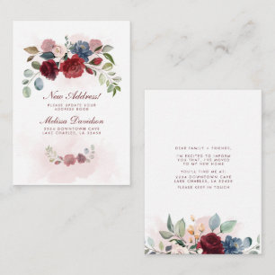 Anúncio de Mudança Aquarela Floral Mudamos