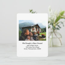 Anúncio de Mudança com Foto da Nova Casa