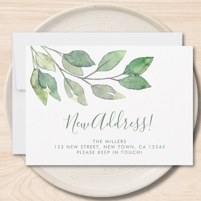 Anúncio de Mudança com Verdejante Novo Endereço (Criador carregado)