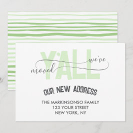 Anúncio de Mudança da Green Stripes We Moved Y'all