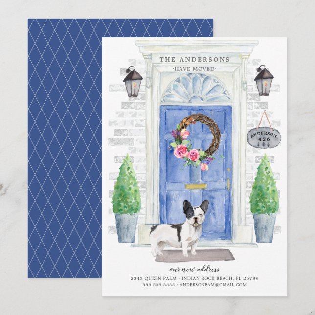 Anúncio de mudança da porta frontal do Bulldog fra (Frente/Verso)