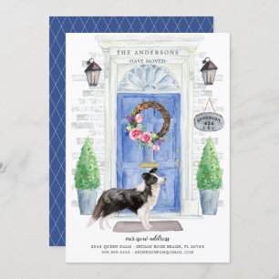 Anúncio de mudança da porta frontal do Collie