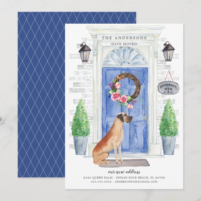 Anúncio de mudança da porta frontal do Dane (Frente/Verso)