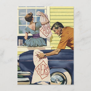 Anúncio de mudança de carro azul encontrado retro 