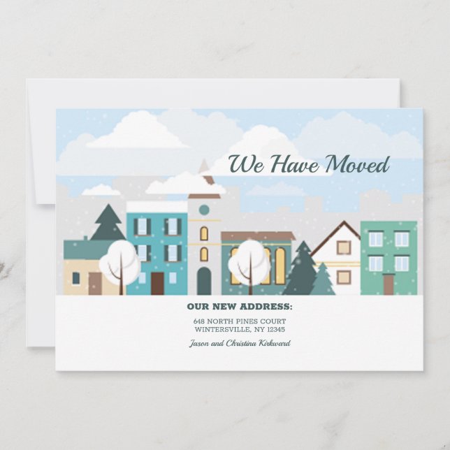 Anúncio de mudança de cidade de inverno (Frente)