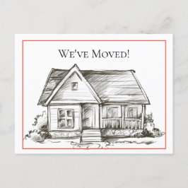 Anúncio de Mudança de Endereço de Casa Preto e Bra