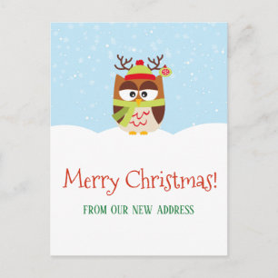 Anúncio de mudança de endereço de férias de Natal