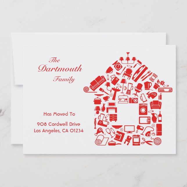 Anúncio de mudança de endereço de placa plana (Frente)