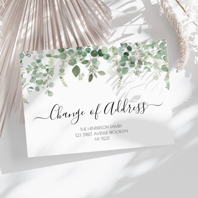 anúncio de mudança de endereço do eucalipto (Criador carregado)