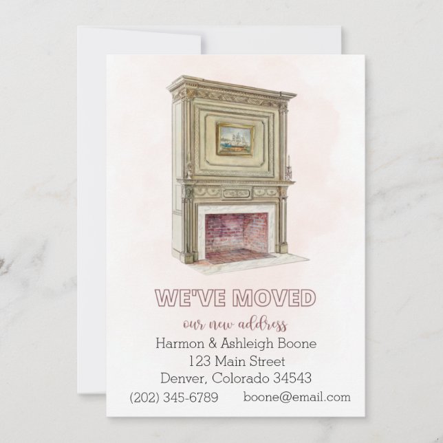 Anúncio de mudança de endereço, Lareira (Frente)