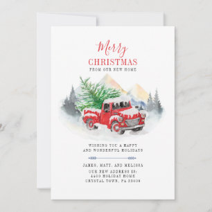 Anúncio de mudança de endereço no Natal