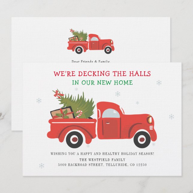 Anúncio de mudança de endereço no Natal (Frente/Verso)